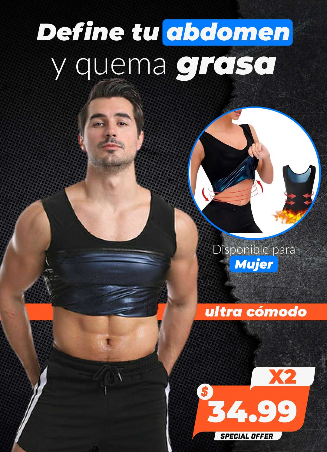 Quema Grasa y Marca Tu Abdomen con el Chaleco Sauna Más Potente